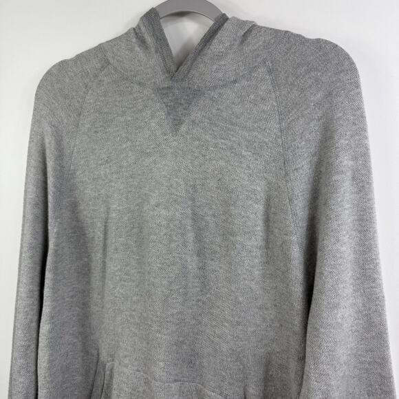 Vince Mens Large Gray Wool Blend Hooded Sweater Pullover Designer Winter Neutral - Picture 2 of 11